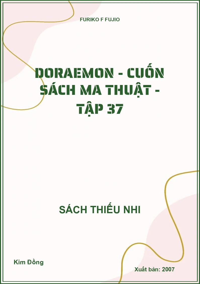 Doraemon - cuốn sách ma thuật - tập 37