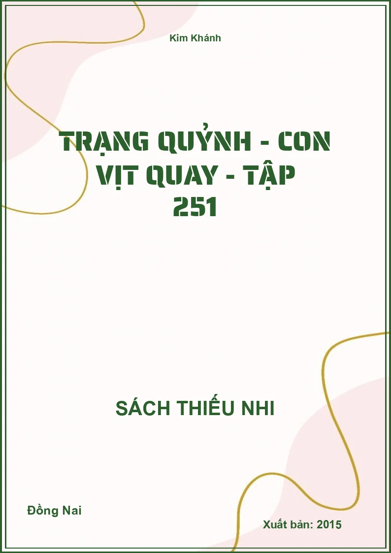 Trạng Quỷnh - con vịt quay - tập 251
