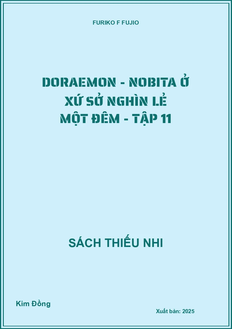Doraemon - Nobita ở xứ sở nghìn lẻ một đêm - tập 11