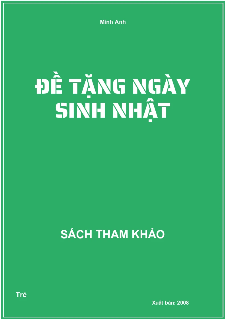 Đề tặng ngày sinh nhật