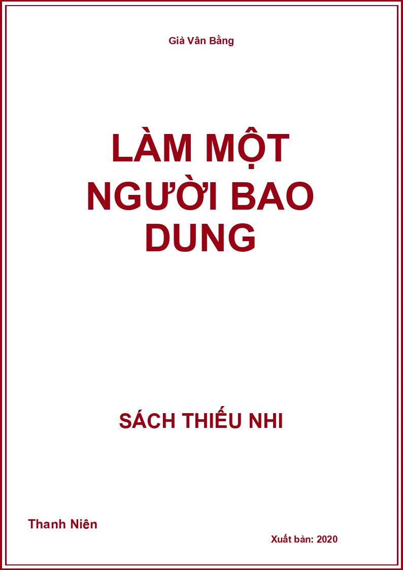 Làm một người bao dung