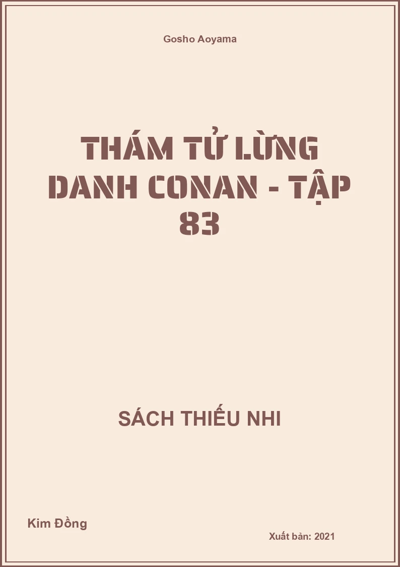 Thám tử lừng danh Conan - tập 83