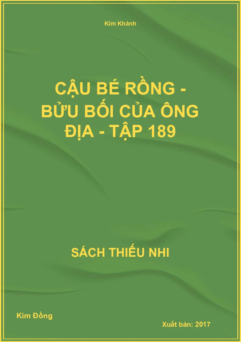 Cậu bé rồng - Bửu bối của ông địa - tập 189