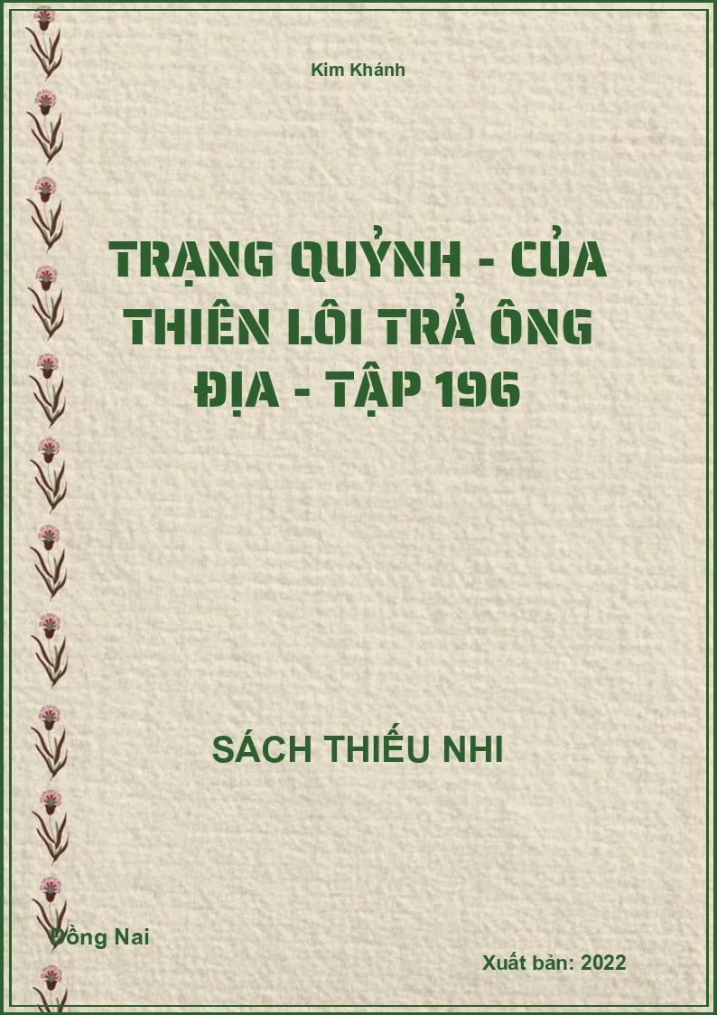Trạng Quỷnh - của thiên lôi trả ông địa - tập 196