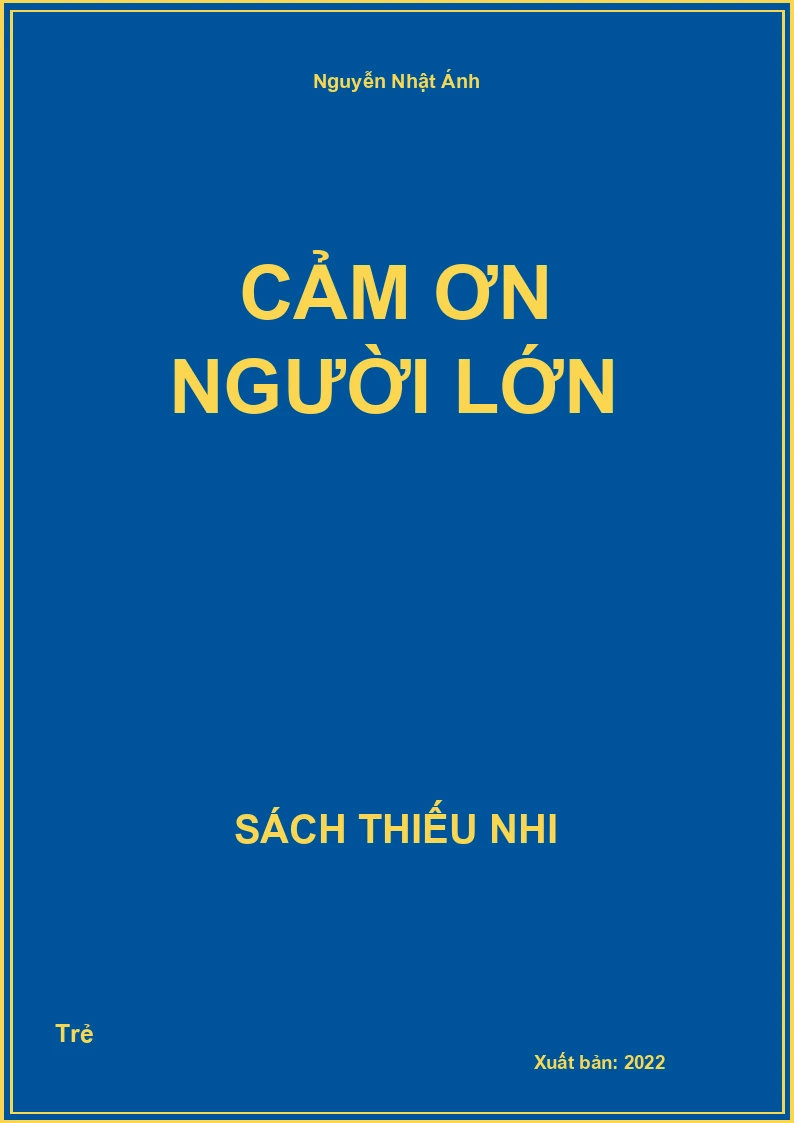 Cảm ơn người lớn