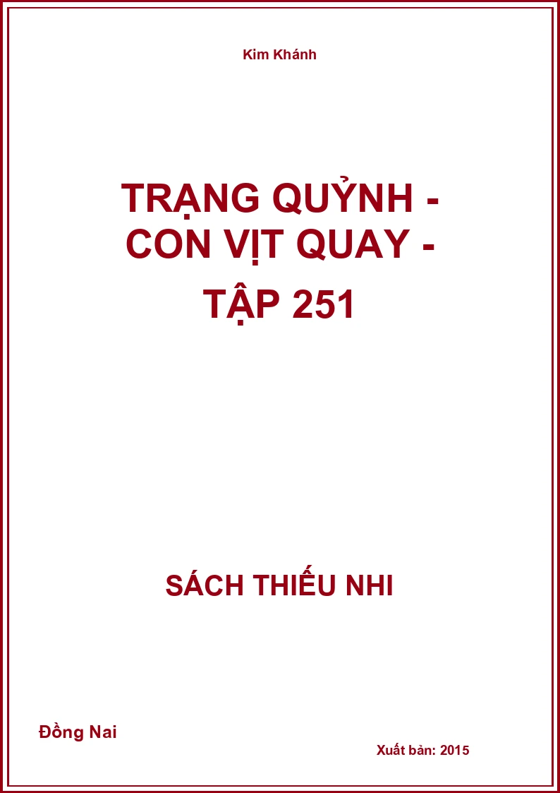 Trạng Quỷnh - con vịt quay - tập 251