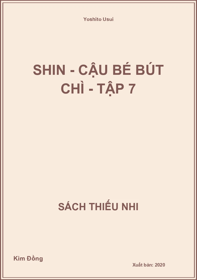 Shin - cậu bé bút chì - tập 7