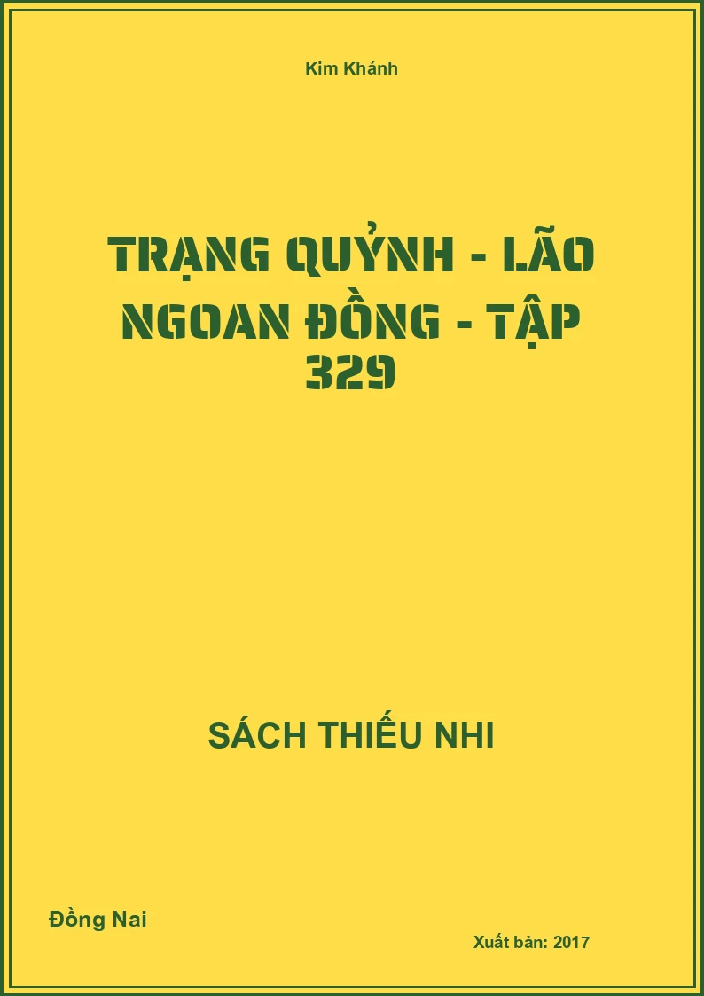 Trạng Quỷnh - Lão ngoan đồng - tập 329