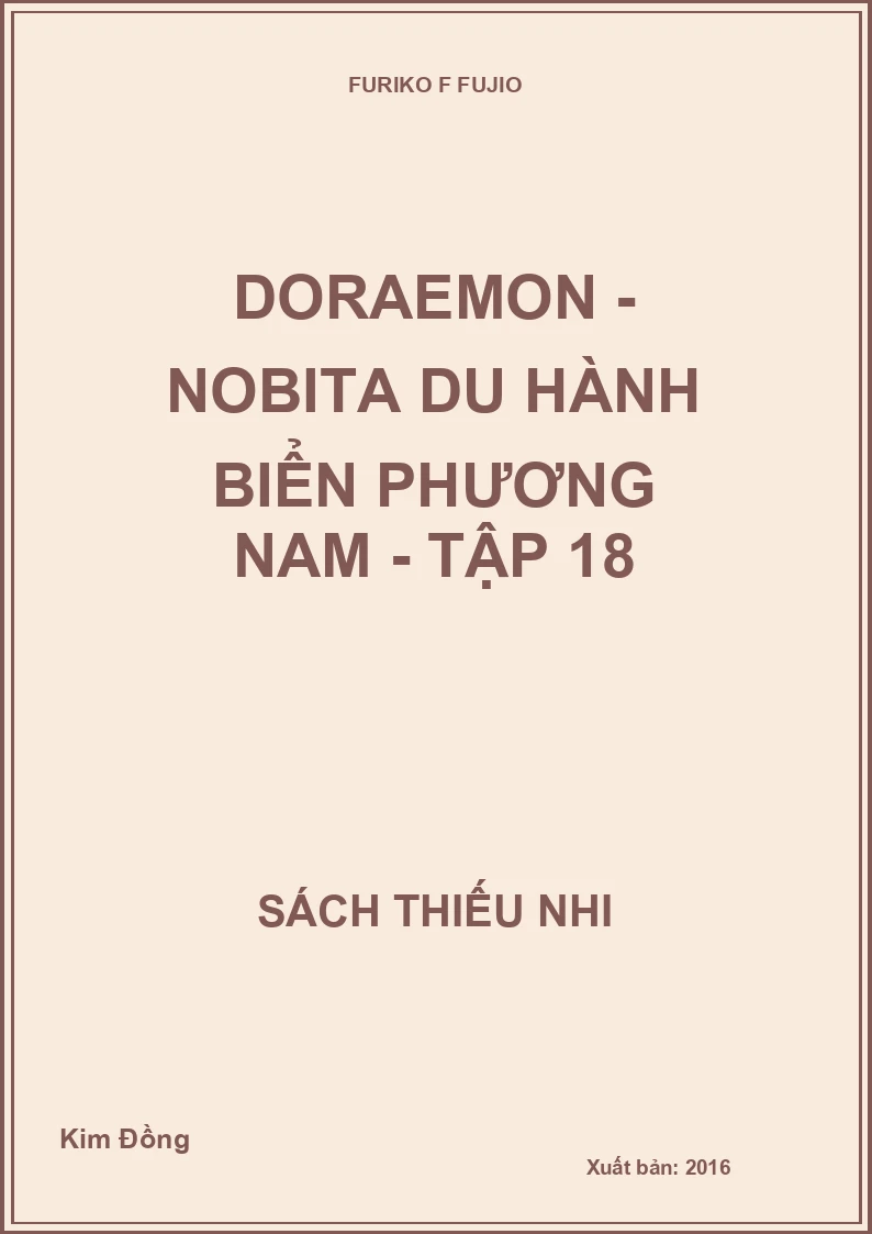 Doraemon - Nobita du hành biển phương nam - tập 18