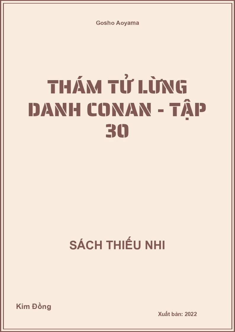 Thám tử lừng danh conan - tập 30