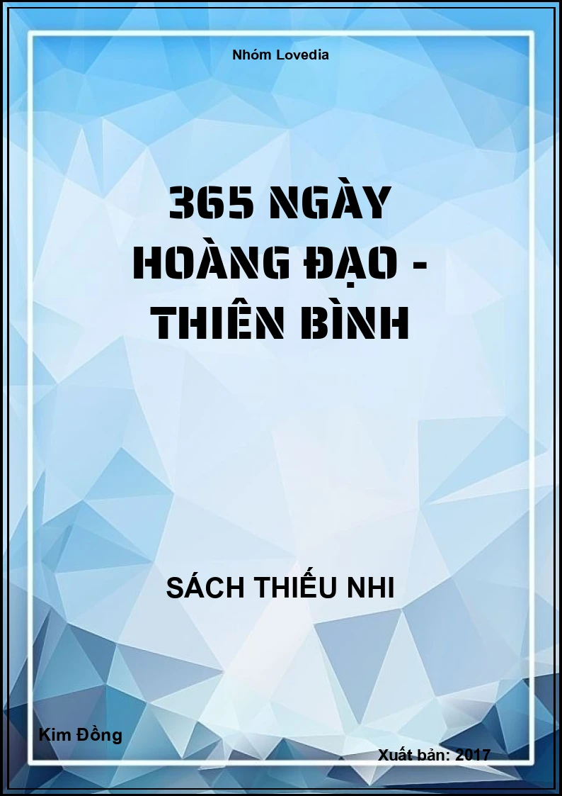 365 Ngày Hoàng Đạo - Thiên Bình
