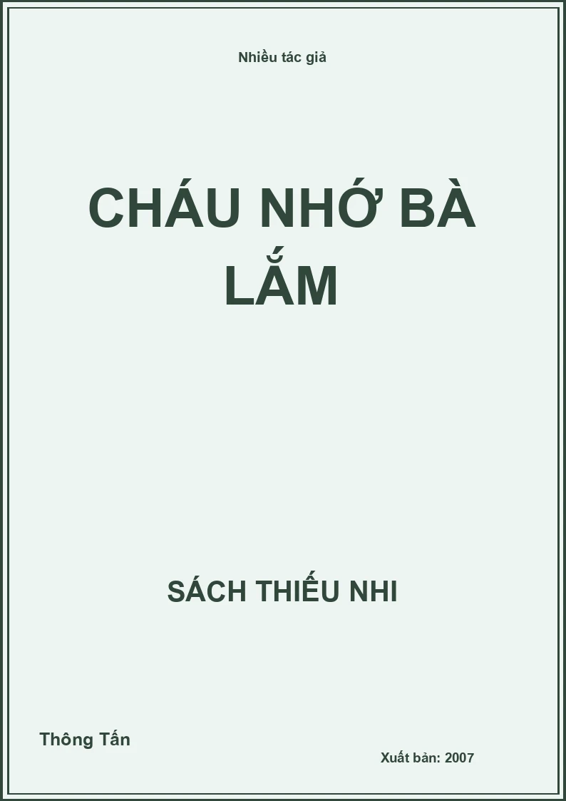 Cháu Nhớ Bà Lắm