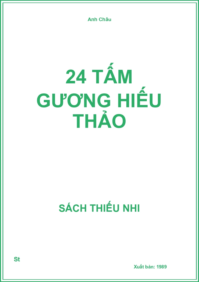 24 Tấm Gương Hiếu Thảo