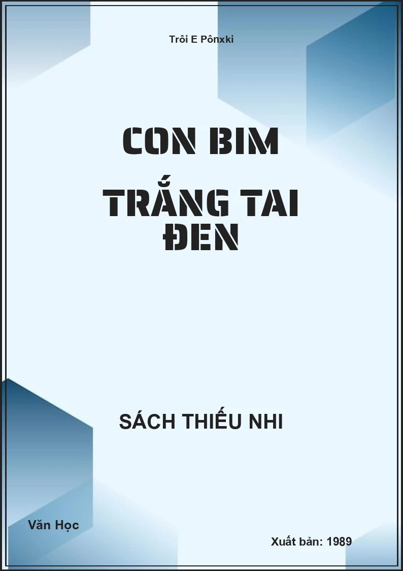 Con Bim Trắng Tai Đen