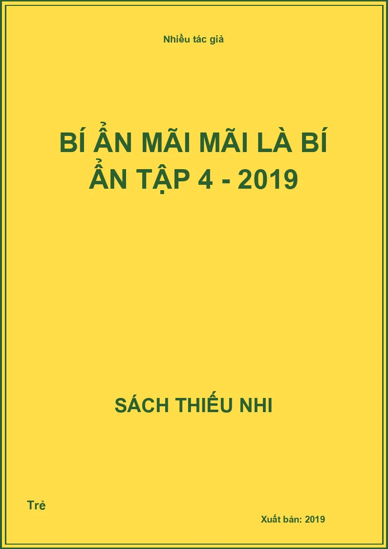 Bí Ẩn Mãi Mãi Là Bí Ẩn Tập 4 (Trẻ)
