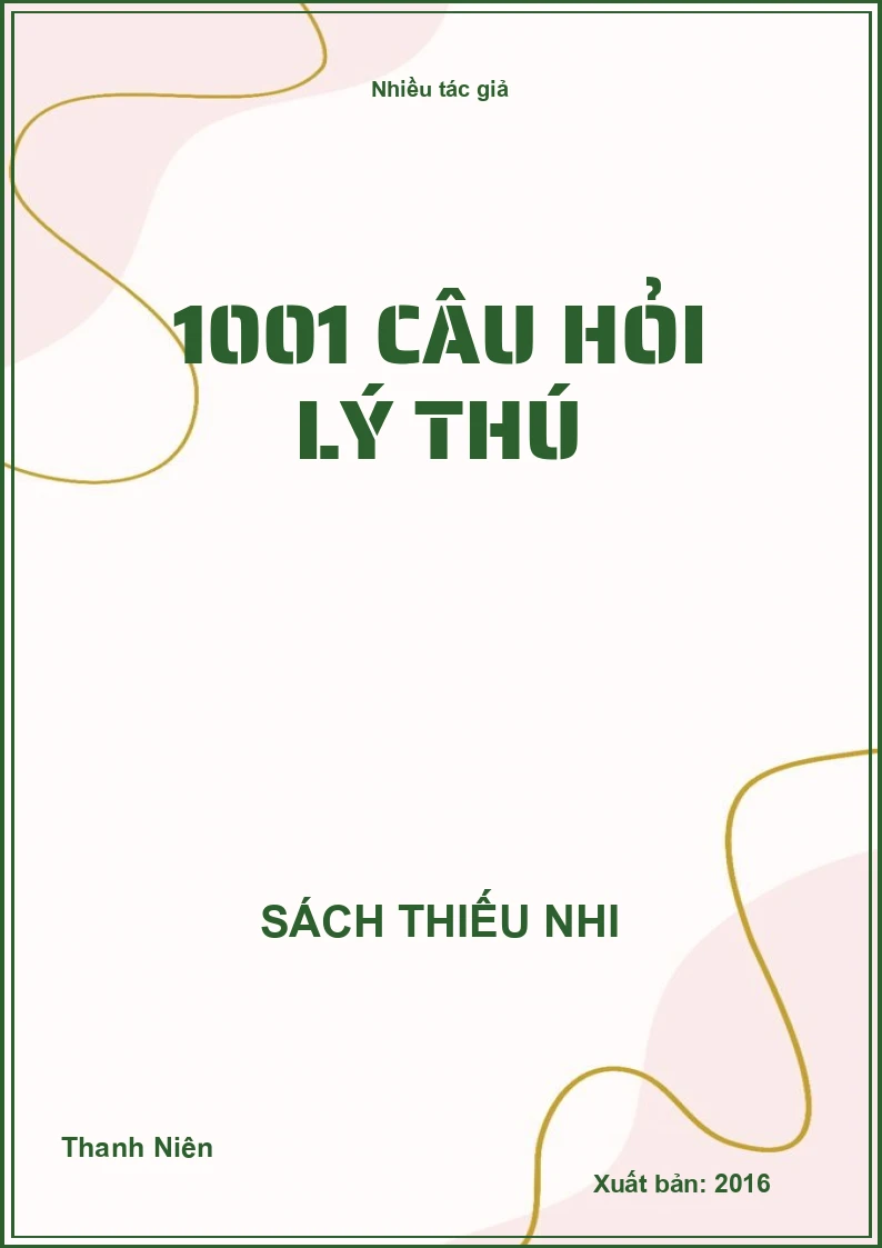 1001 Câu Hỏi Lý Thú