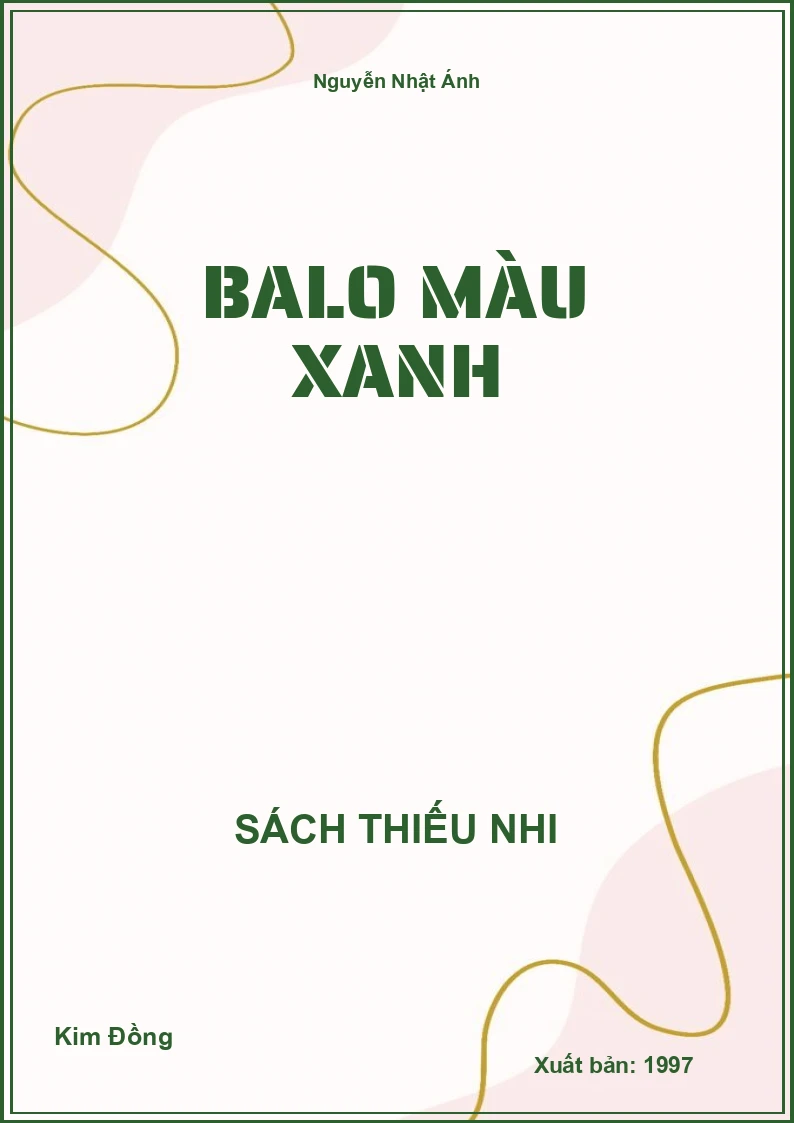 Balo Màu Xanh