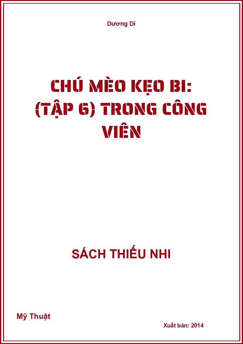 Chú Mèo Kẹo Bi: (Tập 6) Trong Công Viên