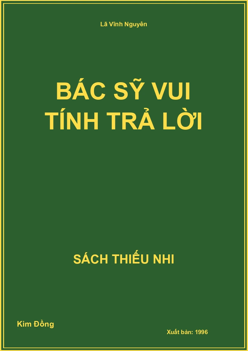 Bác Sỹ Vui Tính Trả Lời