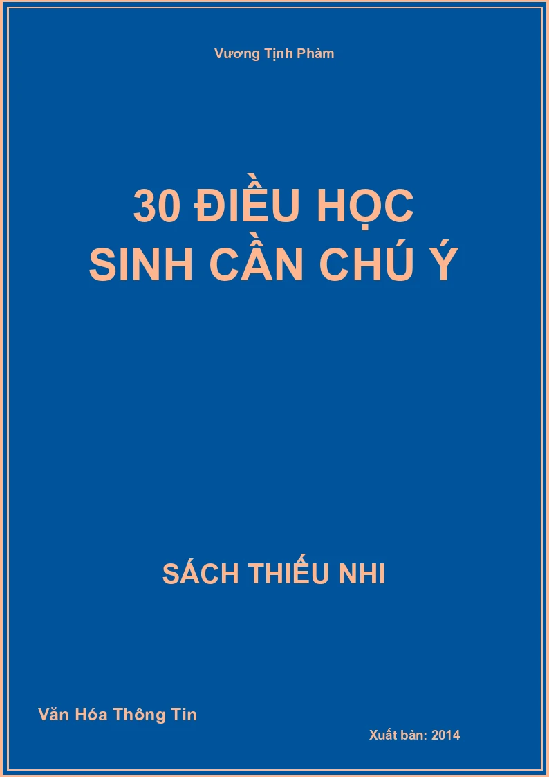 30 Điều Học Sinh Cần Chú Ý