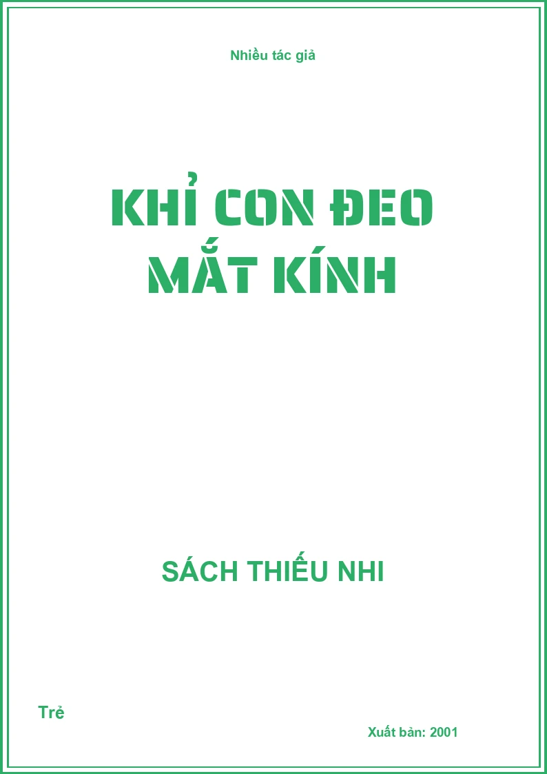 Khỉ Con Đeo Mắt Kính