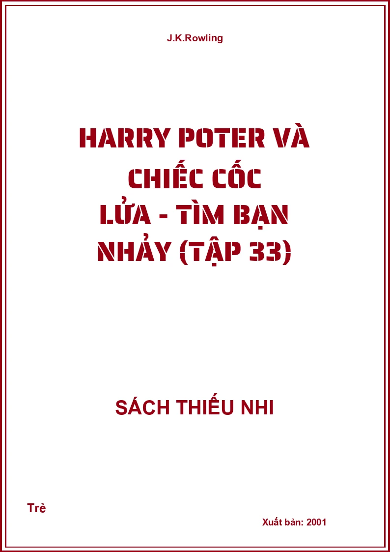 Harry Poter Và Chiếc Cốc Lửa - Tìm Bạn Nhảy (Tập 33)
