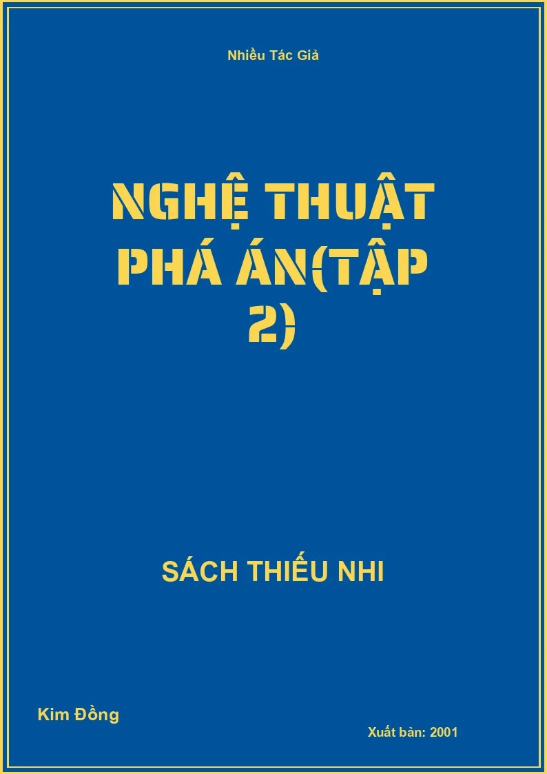 Nghệ Thuật Phá Án(Tập 2)