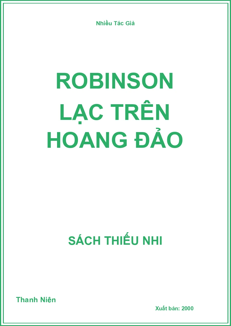 Robinson Lạc Trên Hoang Đảo