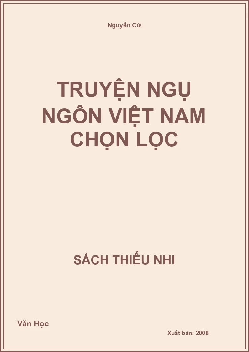 Truyện Ngụ Ngôn Việt Nam Chọn Lọc