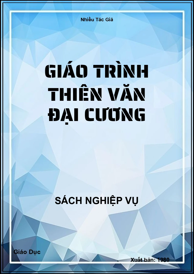 Giáo Trình Thiên Văn Đại Cương