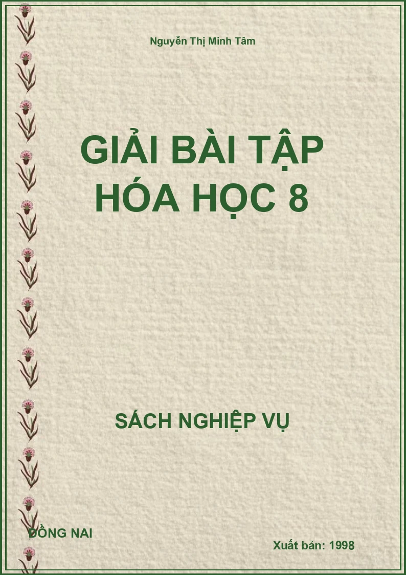 Giải Bài Tập Hóa Học 8