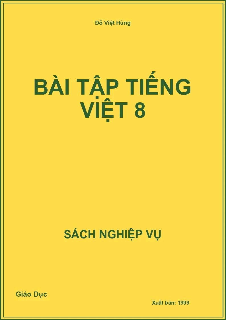 Bài Tập Tiếng Việt 8