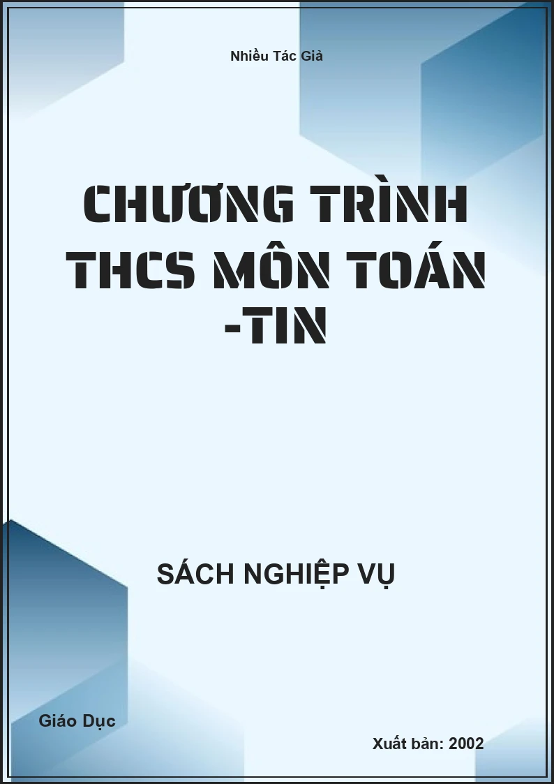 Chương Trình THCS Môn Toán -Tin
