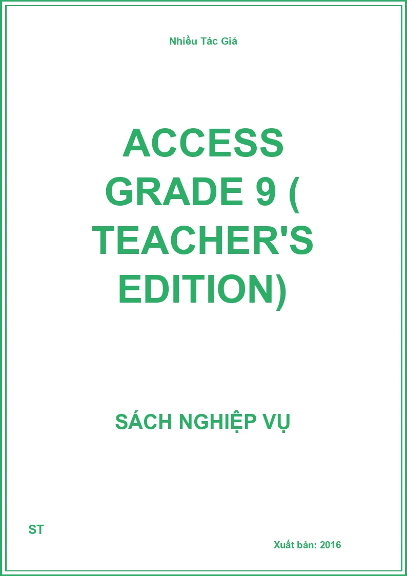 Access Grade 9 ( Teacher's Edition)