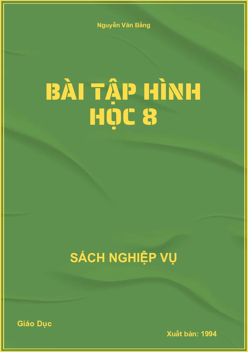 Bài Tập Hình Học 8