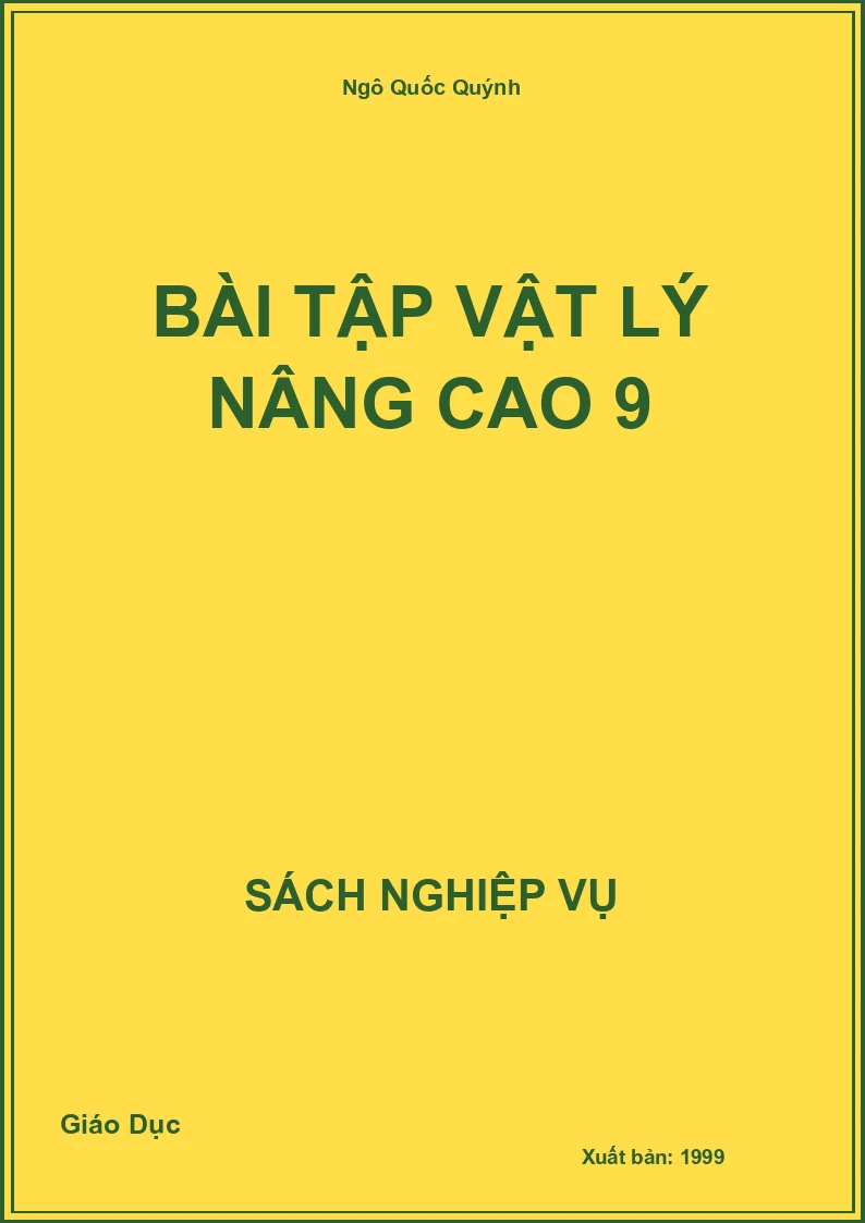 Bài Tập Vật Lý Nâng Cao 9