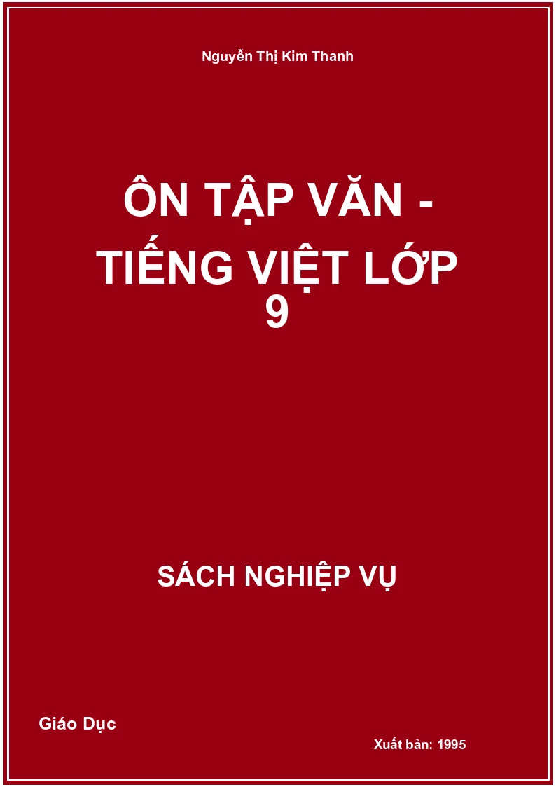 Ôn Tập Văn - Tiếng Việt Lớp 9
