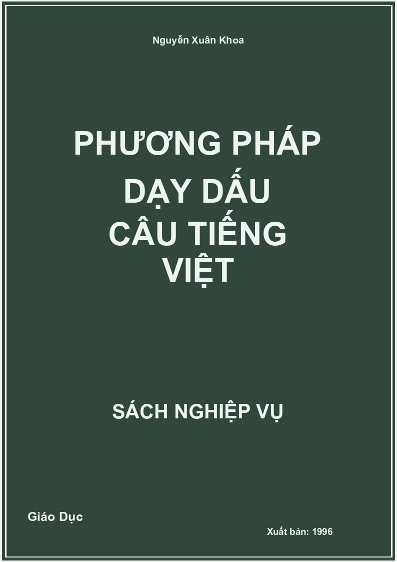 Phương Pháp Dạy Dấu Câu Tiếng Việt