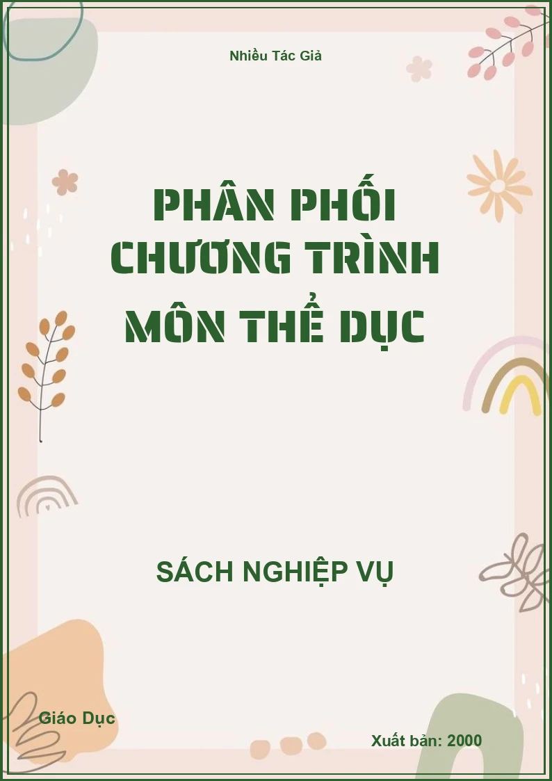 Phân Phối Chương Trình Môn Thể Dục