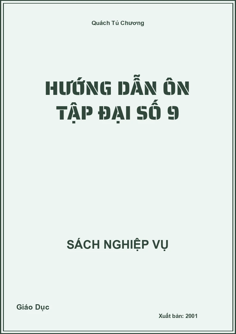 Hướng Dẫn Ôn Tập Đại Số 9