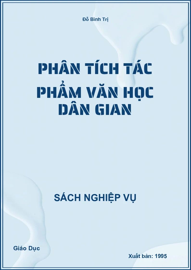 Phân Tích Tác Phẩm Văn Học Dân Gian