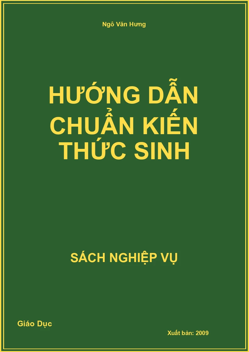 Hướng Dẫn Chuẩn Kiến Thức Sinh