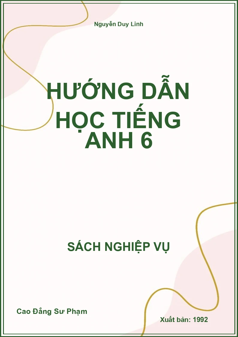 Hướng Dẫn Học Tiếng Anh 6