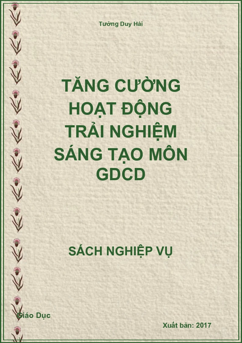 Tăng Cường Hoạt Động Trải Nghiệm Sáng Tạo Môn Gdcd