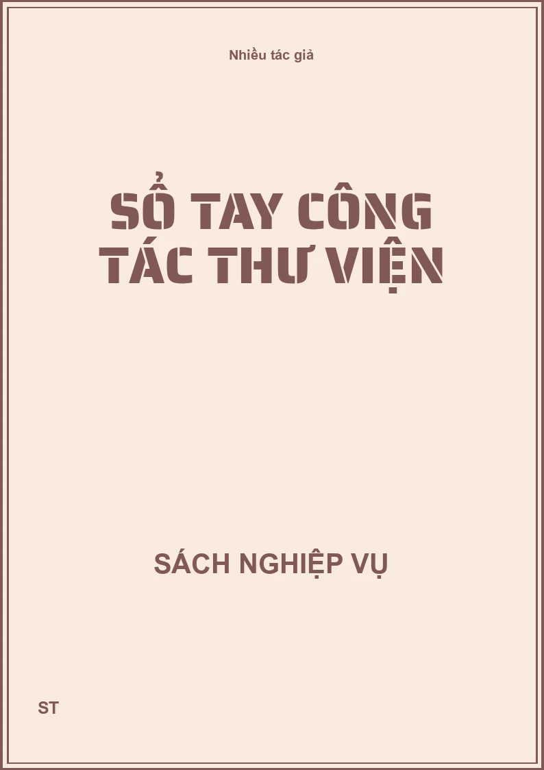 Sổ Tay Công Tác Thư Viện