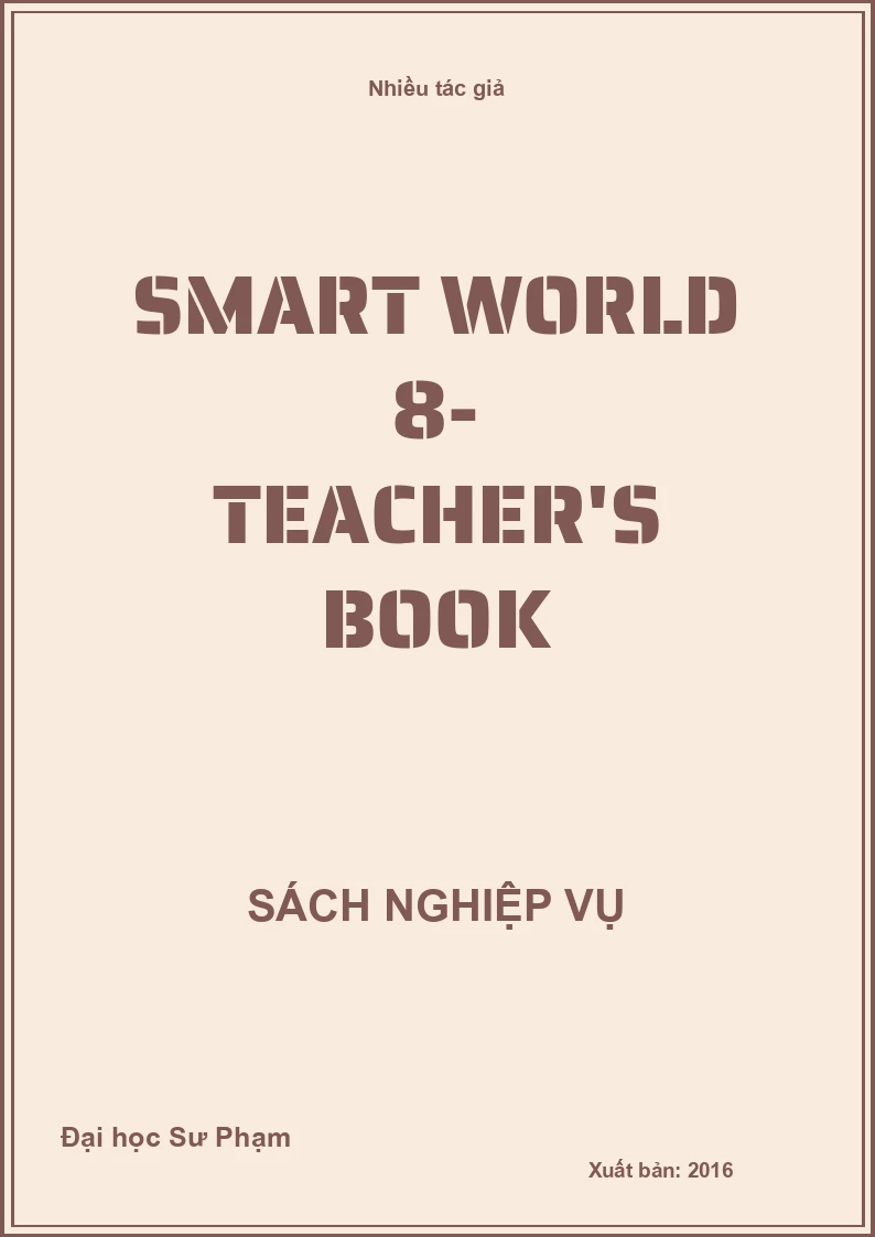 Smart World 8- Teacher's Book