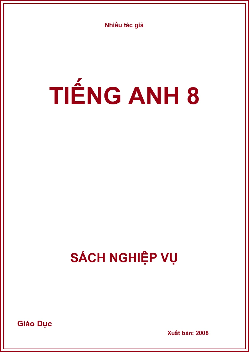 Tiếng Anh 8