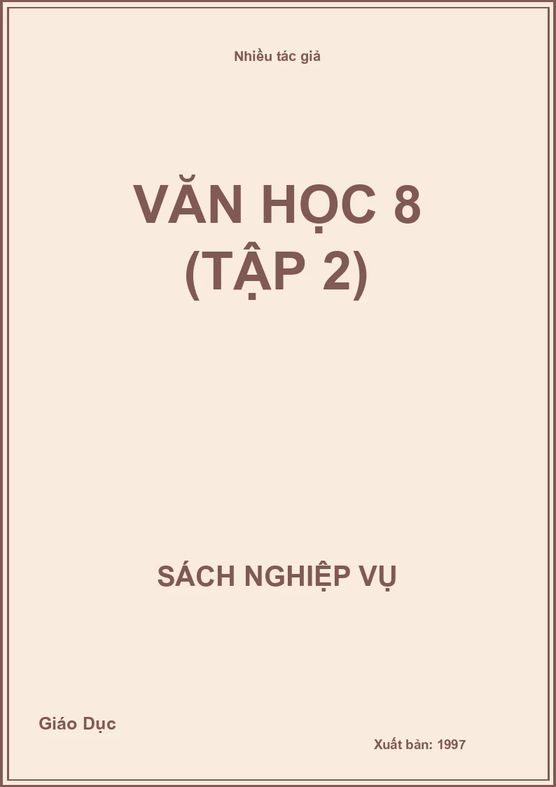 Văn Học 8 (Tập 2)