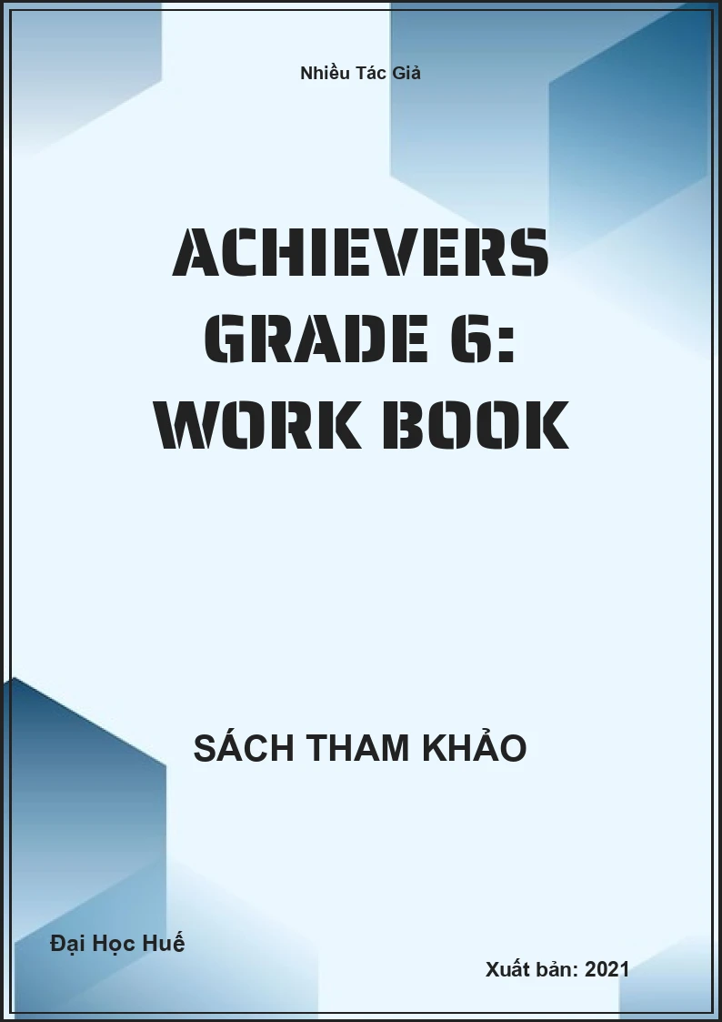 Achievers Grade 6: Work Book