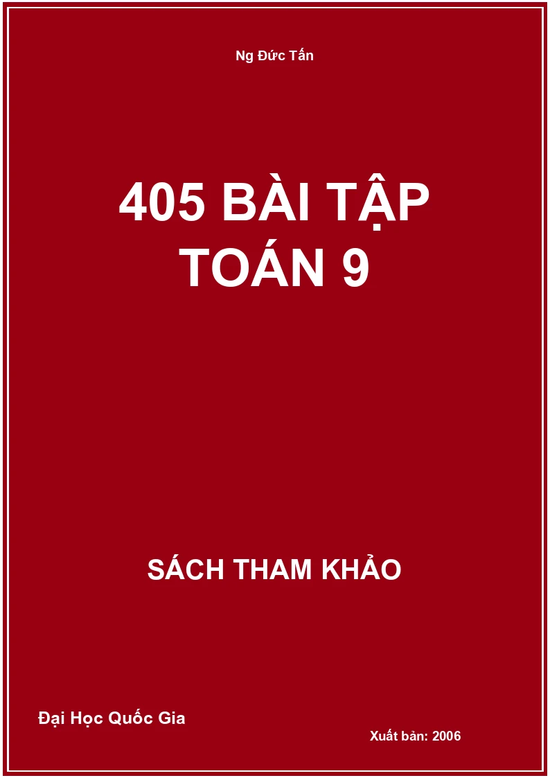 405 Bài Tập Toán 9